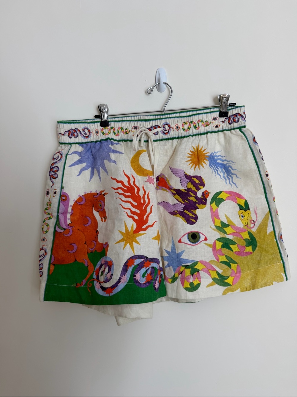 Alemais Printed Linen Shorts